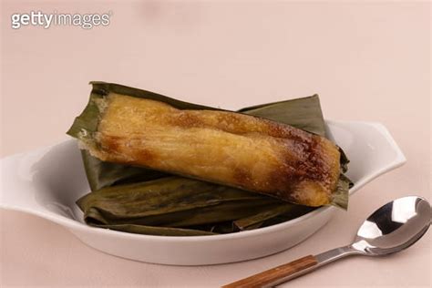 Suman Cassava Is A Filipino Dessert Made From Grated Cassava Coconut