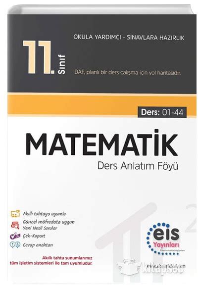 11 Sınıf Matematik Ders Anlatım Föyü Eis Yayınları 9786257044370