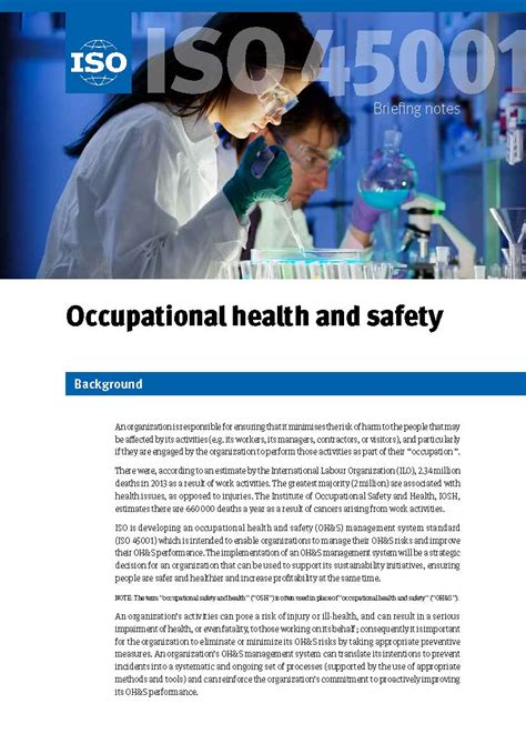 Iso 45001 Occupational Health And Safety