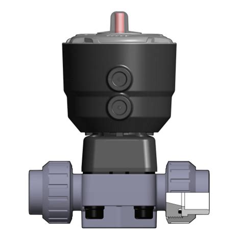 Abs Way Diaphragm Valve Dk Cp Screw Connection With Solvent Cement