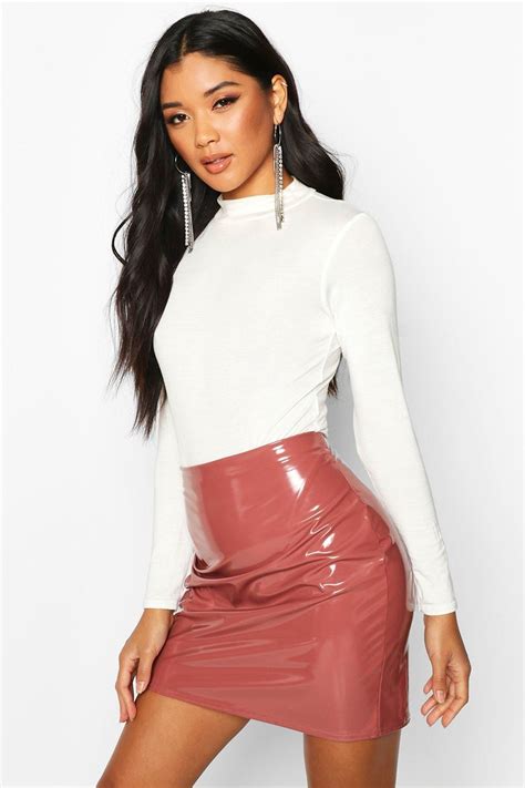 Vinyl Mini Skirt Boohoo Mini Skirts Vinyl Mini Skirt Skirt Design