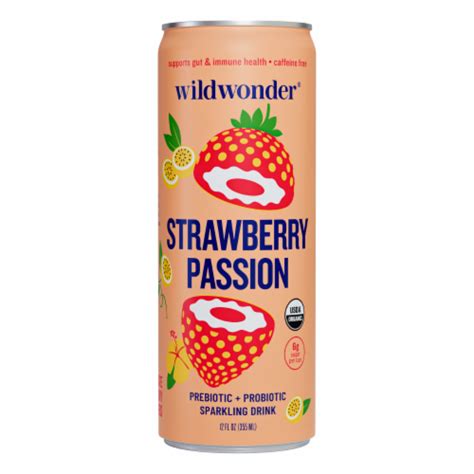 Wildwonder® Strawberry Passion Prebiotic And Probiotic Sparkling Drink