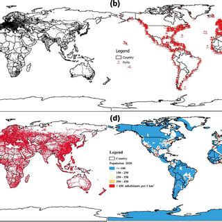 Traffic Networks And Population Density On A Global Scale A Railway