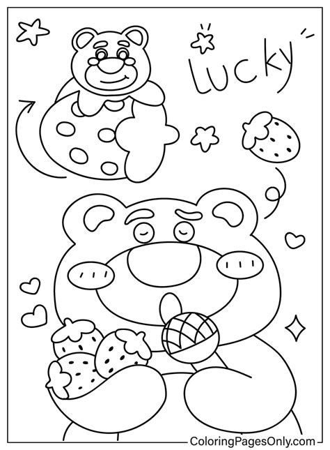 Lotso Bear Coloring Page Printable Free Printable Coloring Pages