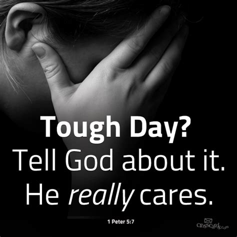 Give All Your Worries And Cares To God For He Cares About What