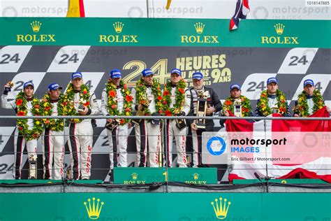 LMGTE Pro Podium Class Winners Marc Lieb Richard Lietz Romain Dumas