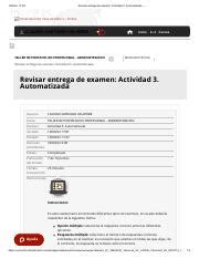 Revisar Entrega De Examen Actividad Automatizada Merca Pdf