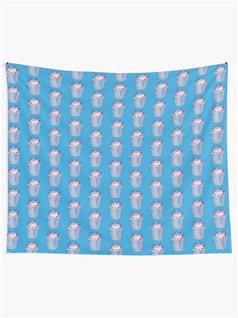 Cute Axolotl Bucket Minecraft Concept Art Tapestry For Sale By