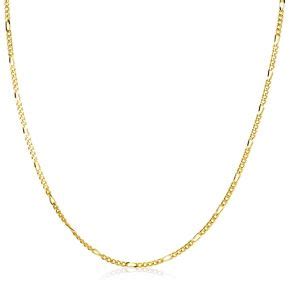 42cm ZINZI Gold Plated Zilveren Figaro Ketting ZILC F42G