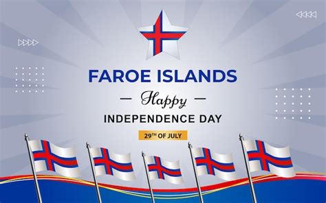 Premium Vector | Faroe islands poster for independence day