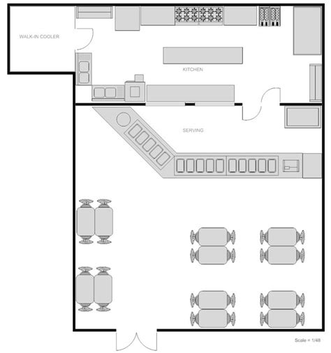 The Floor Plan For A Restaurant With Tables And Chairs