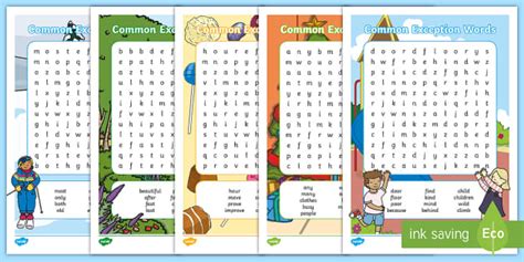 Word Search Pack For Kids Year 2 Common Exception Words U1f4c4u1f440