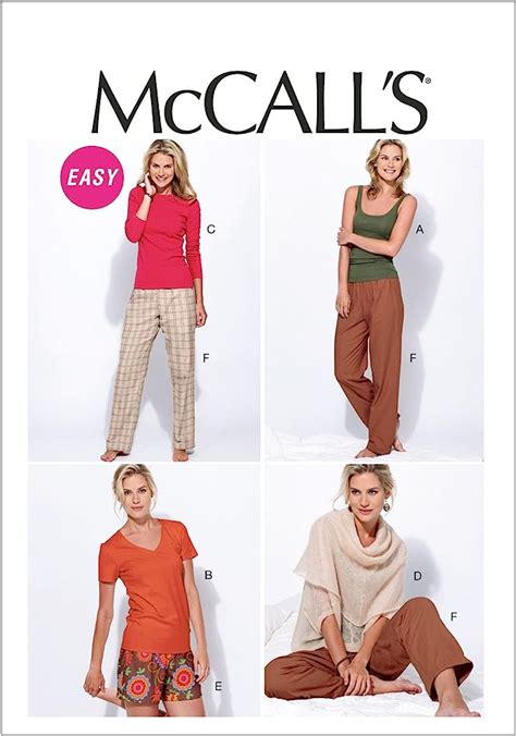 Amazon McCall Patterns M6658 Misses Tops Shorts And Pants Sewing