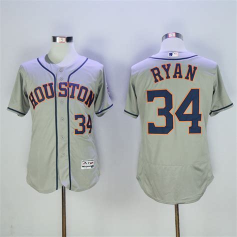 2017 Throwback 34 Nolan Ryan Jersey Houston Astros Nolan Ryan Baseball ...