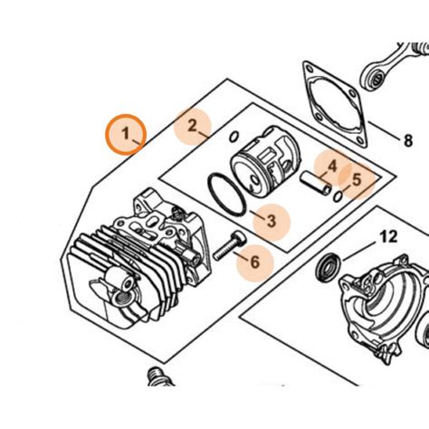 Prodotto Stihl Cilindro Con Pistone Per Motosega Ms