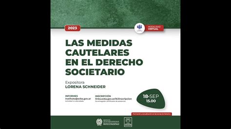 Las Medidas Cautelares En El Derecho Societario Youtube