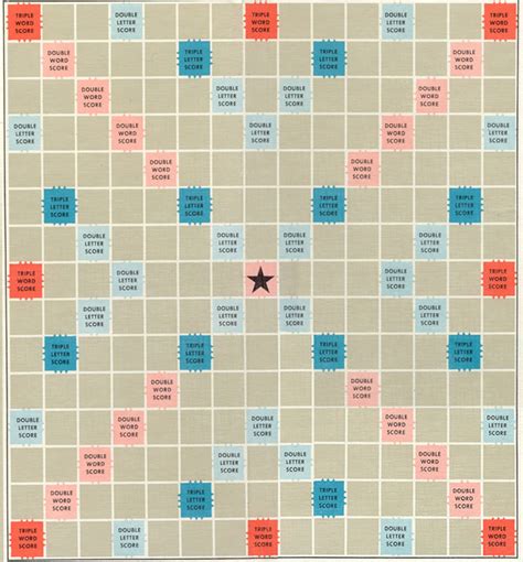 Scrabble Board Layout Printable