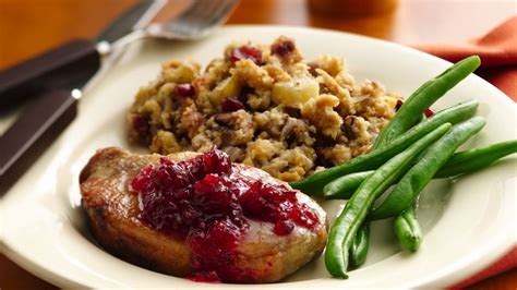 Slow Cooker Pork Chops With Cranberry Cornbread Stuffing Recipe From Betty Crocker