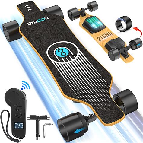 Gyroor Electric Skateboards For Adults Upgraded 23 Miles Long Range Battery 23 Mph With