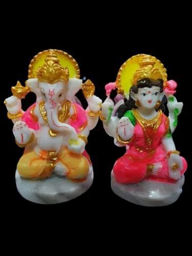 Multicolor Laxmi Ganesh Polyresin Statue For Religious At Rs Piece