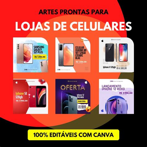 40 Artes P Lojas De Celulares E Acessórios Editáveis Canva