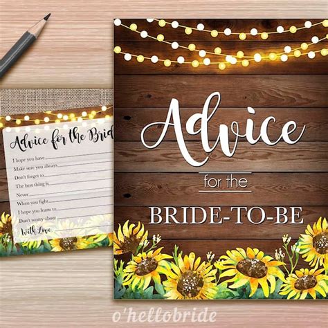 Advice For The Bride Etsy