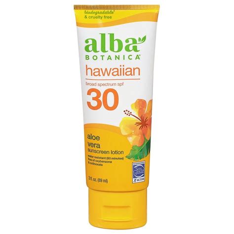 Alba Botanica Broad Spectrum SPF 30 Hawaiian Aloe Vera Sunscreen Lotion