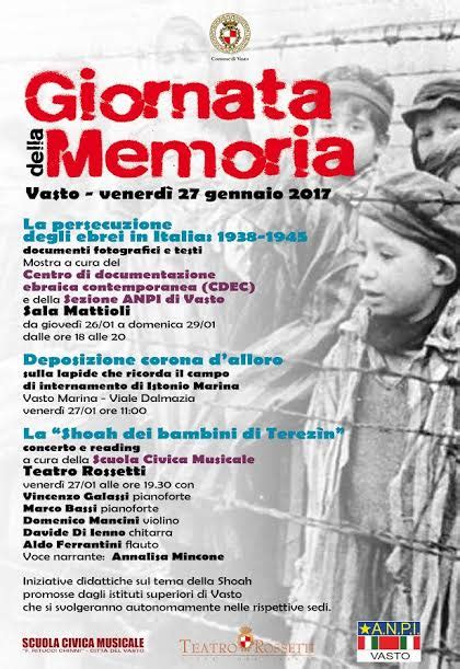 Giorno Della Memoria 2017 Le Iniziative A Vasto Il Sindaco Menna