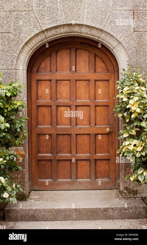 Entrance door in an English manor house, in the art and crafts style Stock Photo: 67573190 - Alamy