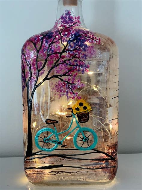 Hand Painted Bottles With Fairy Lights Artofit