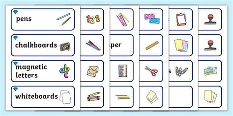 Sapphire Blue Themed Editable Writing Area Resource Labels