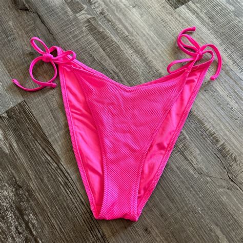 Aerie Hot Pink Neon Pink Barbiecore Bikini Side Tie S Gem