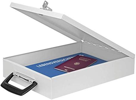 Hmf Lockable Document Box With Combination Lock Din A Light