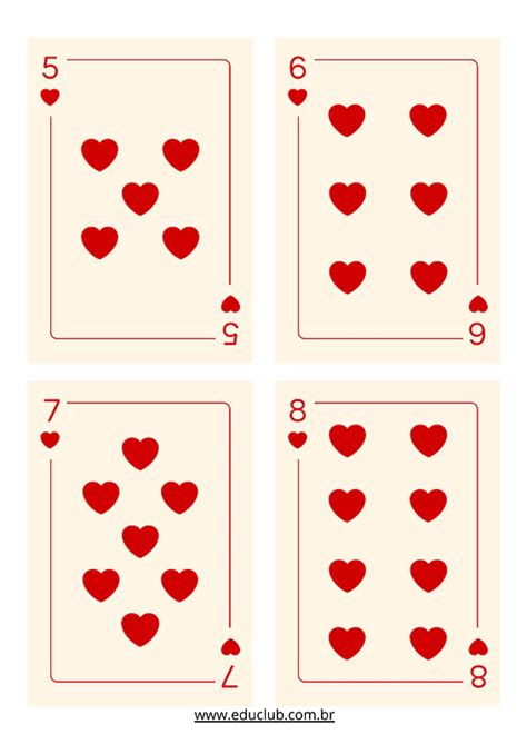 Baralho Para Imprimir - Cartas de baralho para imprimir: 5 jogos para aprender matemática | Educlub
