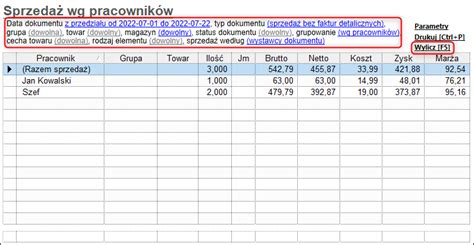 Subiekt Gt Jak Wyliczy Zestawienie Prezentuj Ce Sprzeda Wed Ug