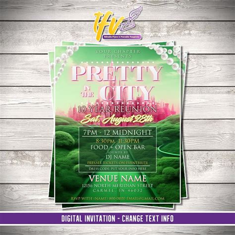 Alpha Kappa Alpha Sorority, Reunion Party Invitation, Party Invitation ...