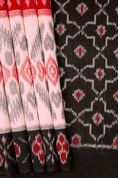 Pochampally Double Ikat Saree Hanloom Gitagged