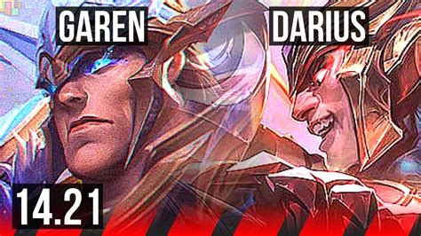 Garen Vs Darius Top 66 Winrate Euw Grandmaster 14 21 Youtube