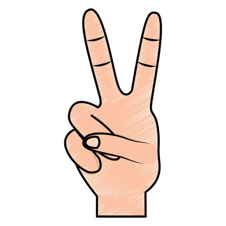 Peace Sign VINYL DECAL hand fingers hippie STICKER love, car - Clip Art ...