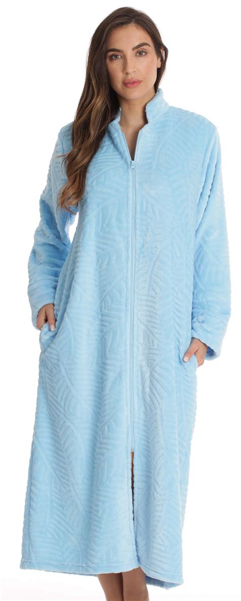 Just Love Just Love Plush Zipper Lounger Robe Blue 2x Walmart