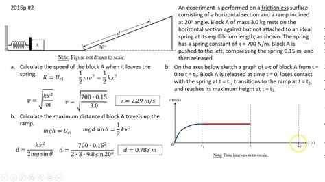 Ap Physics Motion On An Incline Example Youtube