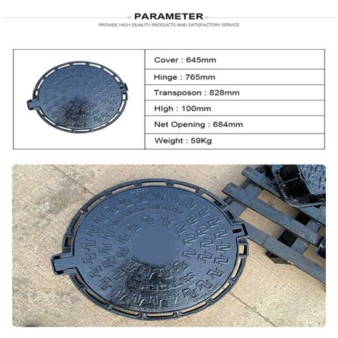 D400 Round Ductile Cast Iron Manhole Cover Price EN124 Access Cover 850