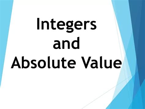 Ppt Integers And Absolute Value Powerpoint Presentation Free Download Id9661310