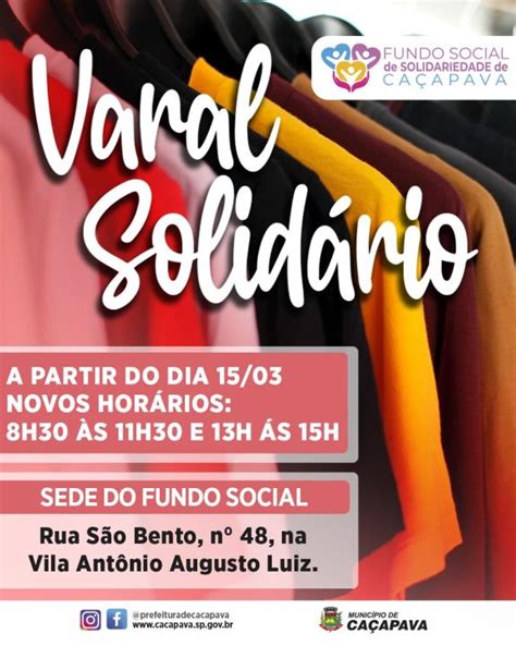 Varal Solid Rio Do Fundo Social Ter Hor Rio Ampliado Prefeitura De