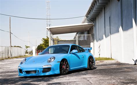 Blue Sports Coupe Car Porsche HD Wallpaper Wallpaper Flare