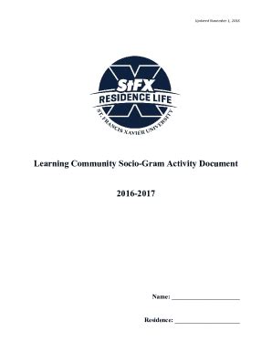 Fillable Online People Stfx Learning Community Socio Gram Activity Fax