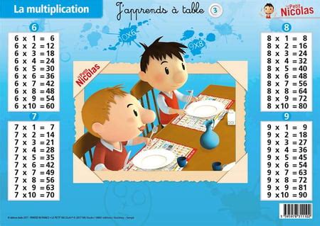 J Apprends Table Avec Le Petit Nicolas T La Multiplication