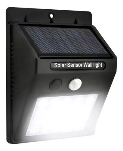 Luminária Arandela Solar 20 Leds Sensor De Presença MercadoLivre