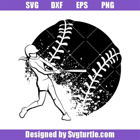 Female Softball Player Svg Baseball Svg Softball Svg Oggsync