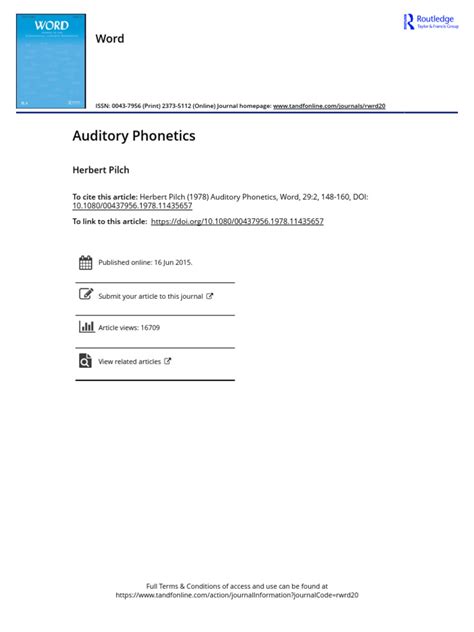 Auditory Phonetics | Download Free PDF | Phonetics | Phoneme